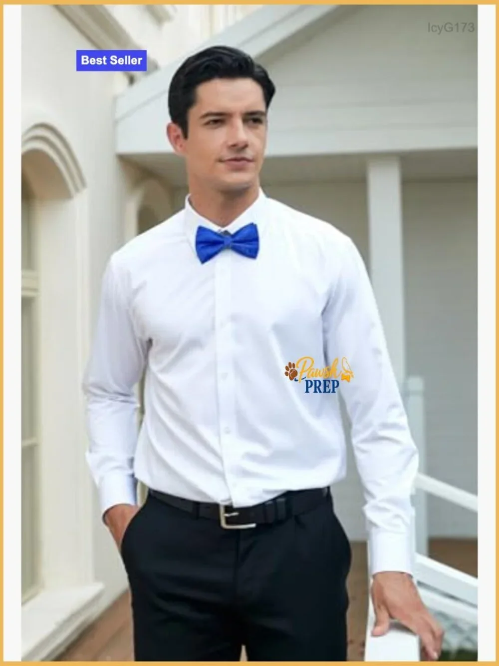 Pre-Tied Bow Tie Set with Pocket Square and Cufflinks, Adjustable